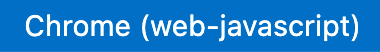 A decoração da barra de status do VSCode mostrando o destino do Flutter é o Chrome (web-javascript)