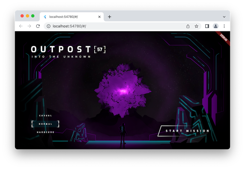 Application finale s&#39;exécutant dans le navigateur Chrome
