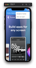 iPhone simulator running a Flutter app with an embedded webview showing the Flutter.dev homepage with a menu items showing the options to 'Navigate to YouTube' or 'Show user-agent'