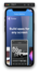 iPhone simulator running a Flutter app with an embedded webview showing the Flutter.dev homepage