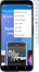 Android emulator running a Flutter app with an embedded webview showing the Flutter.dev homepage with a list of menu options covering navigating to YouTube, showing user agent, and interacting with the browser's cookie jar