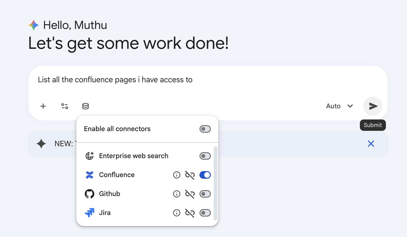 Switching back to the left-hand Conversational Chat pane with the polished ADR in Canvas