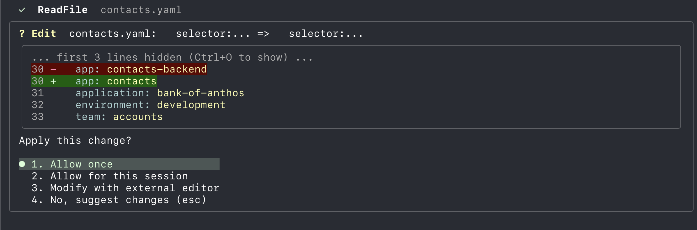Screenshot che mostra la visualizzazione del consenso di Gemini CLI