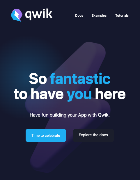 Qwik application screenshot