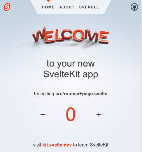 Скриншот приложения SvelteKit