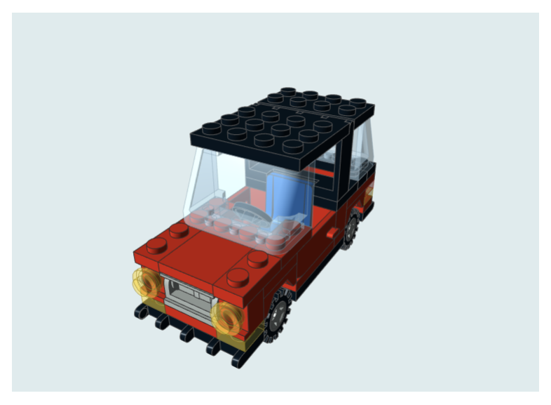 A brick-viewer element displaying a model of a car.