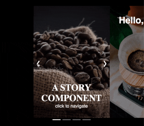 การไปยังการ์ดเรื่องราวต่างๆ ด้วยการปัดอย่างราบรื่น