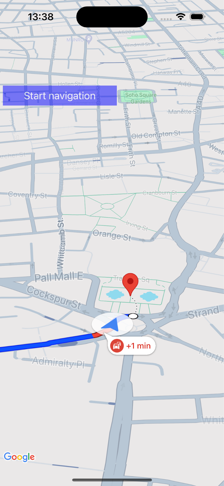 Google Maps Platform Navigation SDK を使用して Swift で
