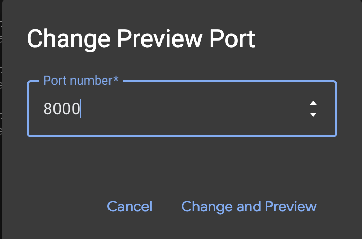 Configura el puerto en 8000