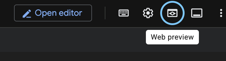 Web önizleme düğmesi