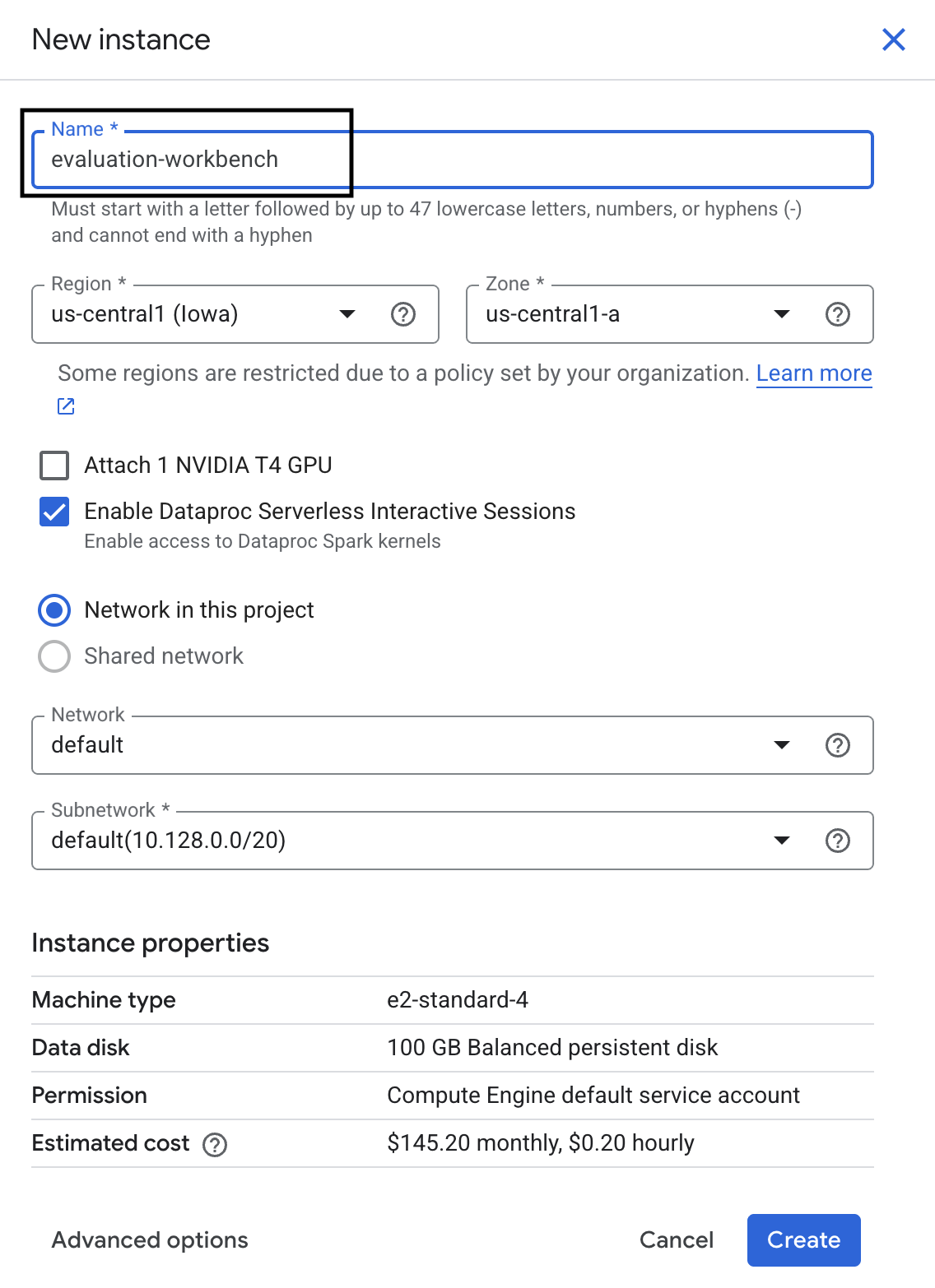 Assegna un nome a Workbench