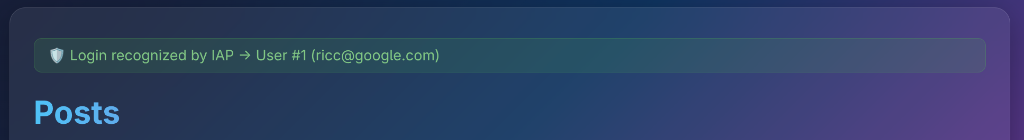 Login reconhecido pelo banner do IAP