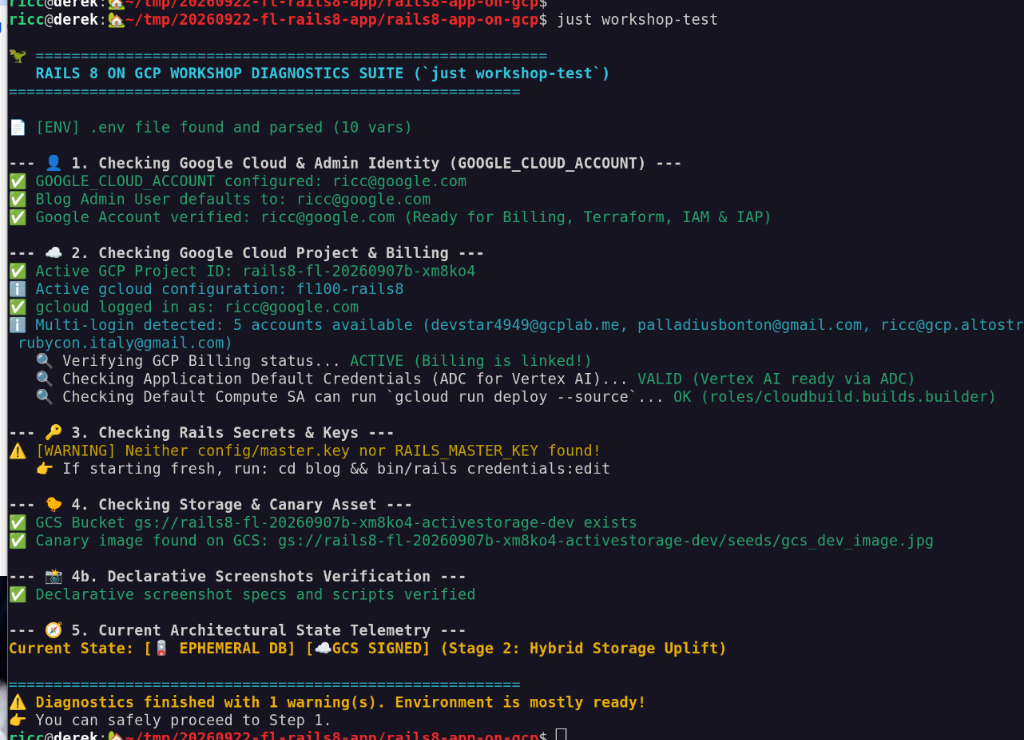 just workshop-test diagnostics output