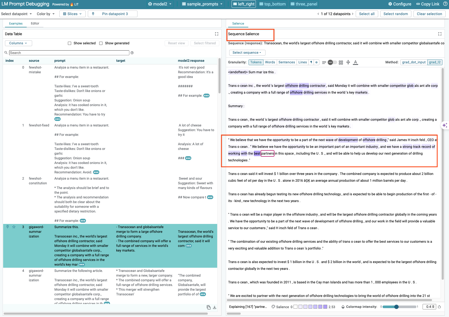 LIT シーケンスの顕著性結果