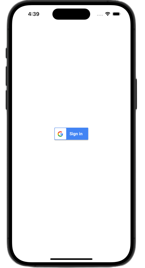 Темный режим фреймворка UIKit Кнопка «Войти через Google» на симуляторе iOS