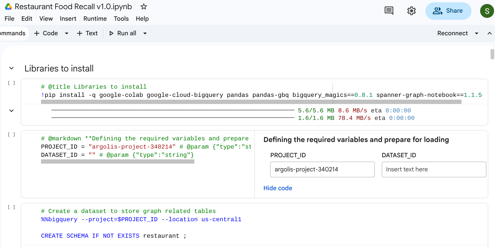 Recurso mágico do BigQuery no Colab