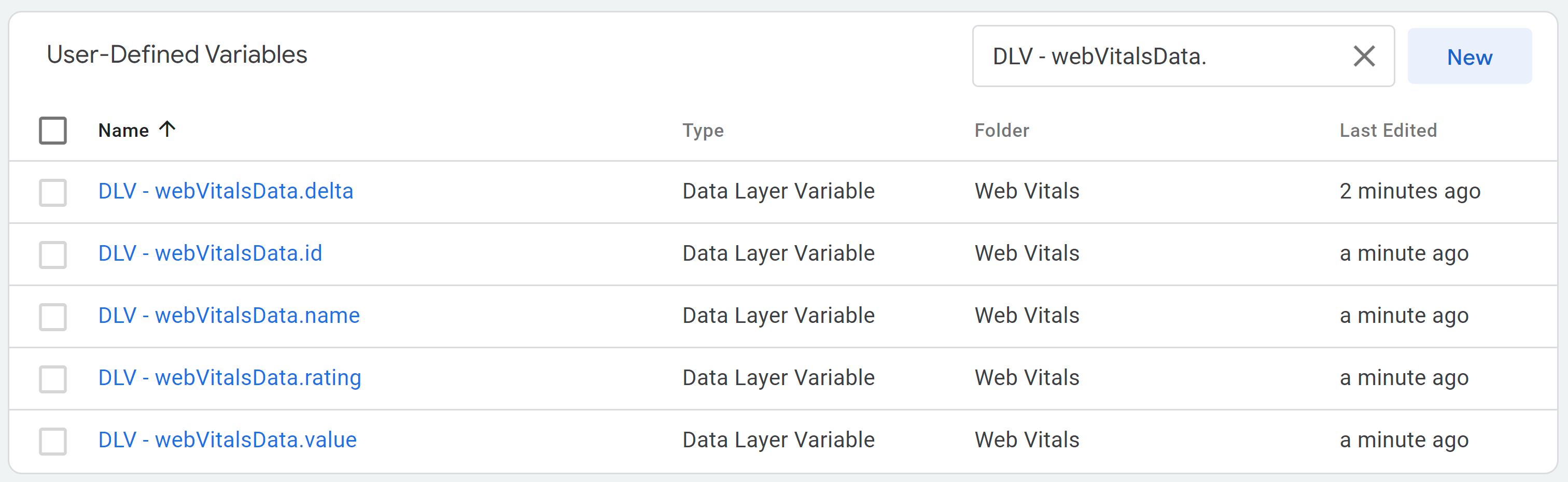 نظرة عامة على جميع متغيّرات dataLayer.