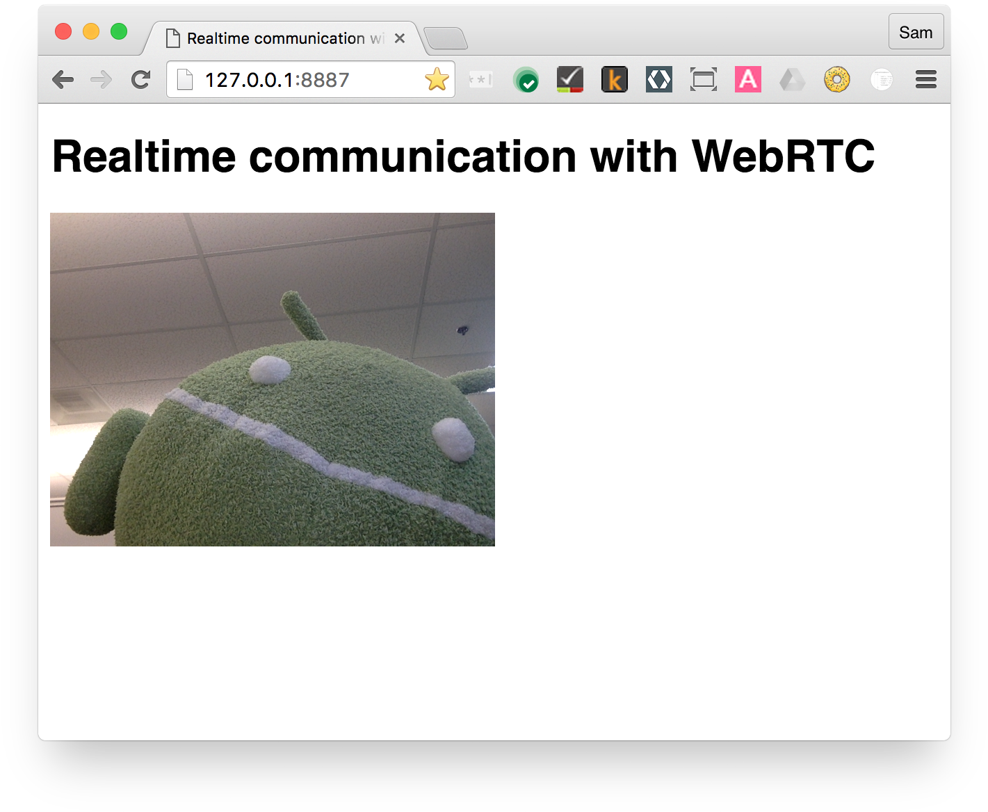 Real time communication with WebRTC