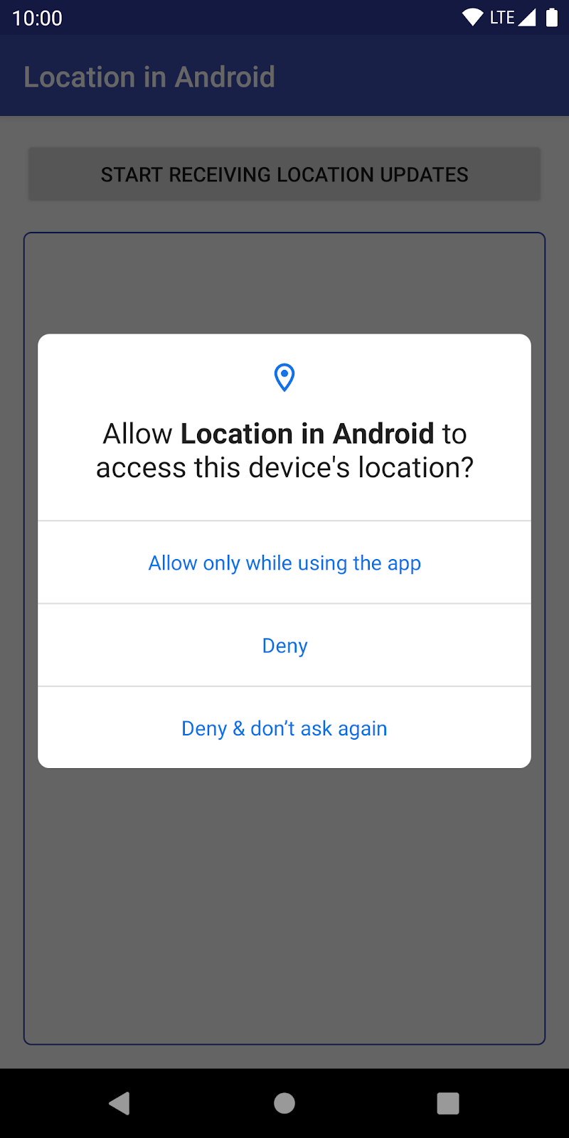 Receive location updates in Android with Kotlin