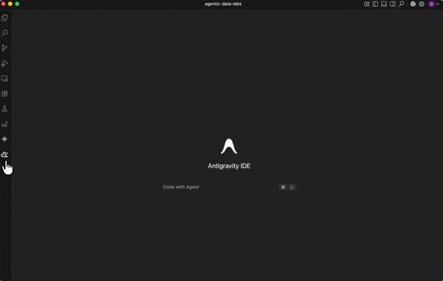 Reopens the Data Agent Kit Settings if you have the extension installed.