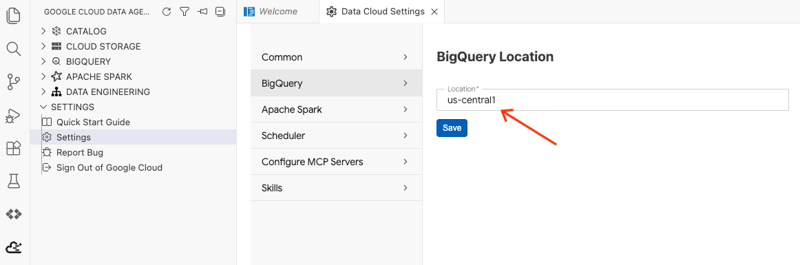 Setelan BigQuery