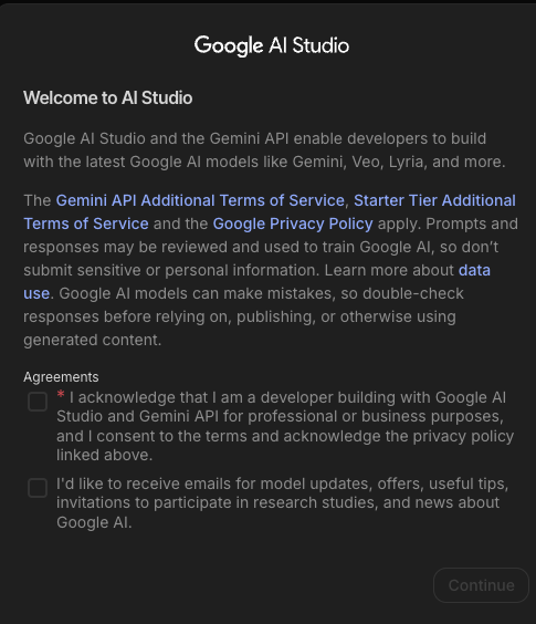 Willkommen bei AI Studio