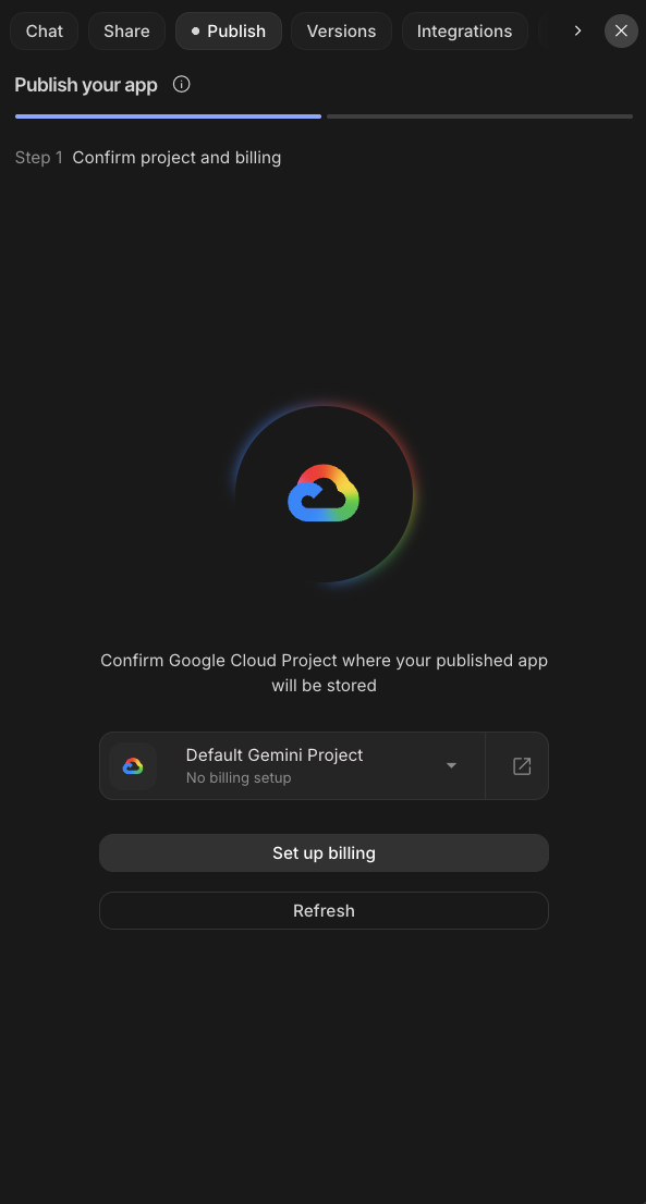 Start des Assistenten zum Bereitstellen von Apps in Google Cloud