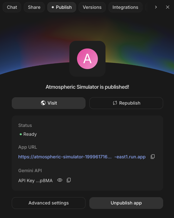 Passaggio di pubblicazione dell'app