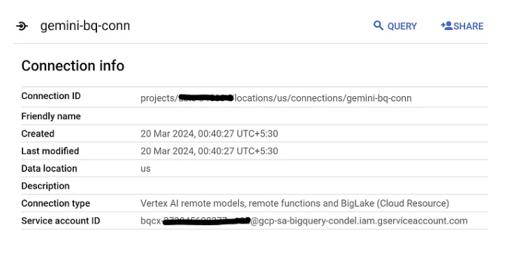 Connection info screenshot 