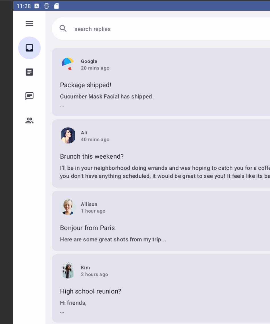 شريط تنقّل يحتوي على عناصر