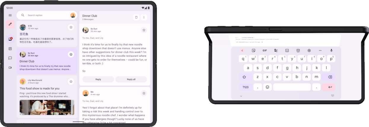 Posture pieghevoli, piatta e semiaperta