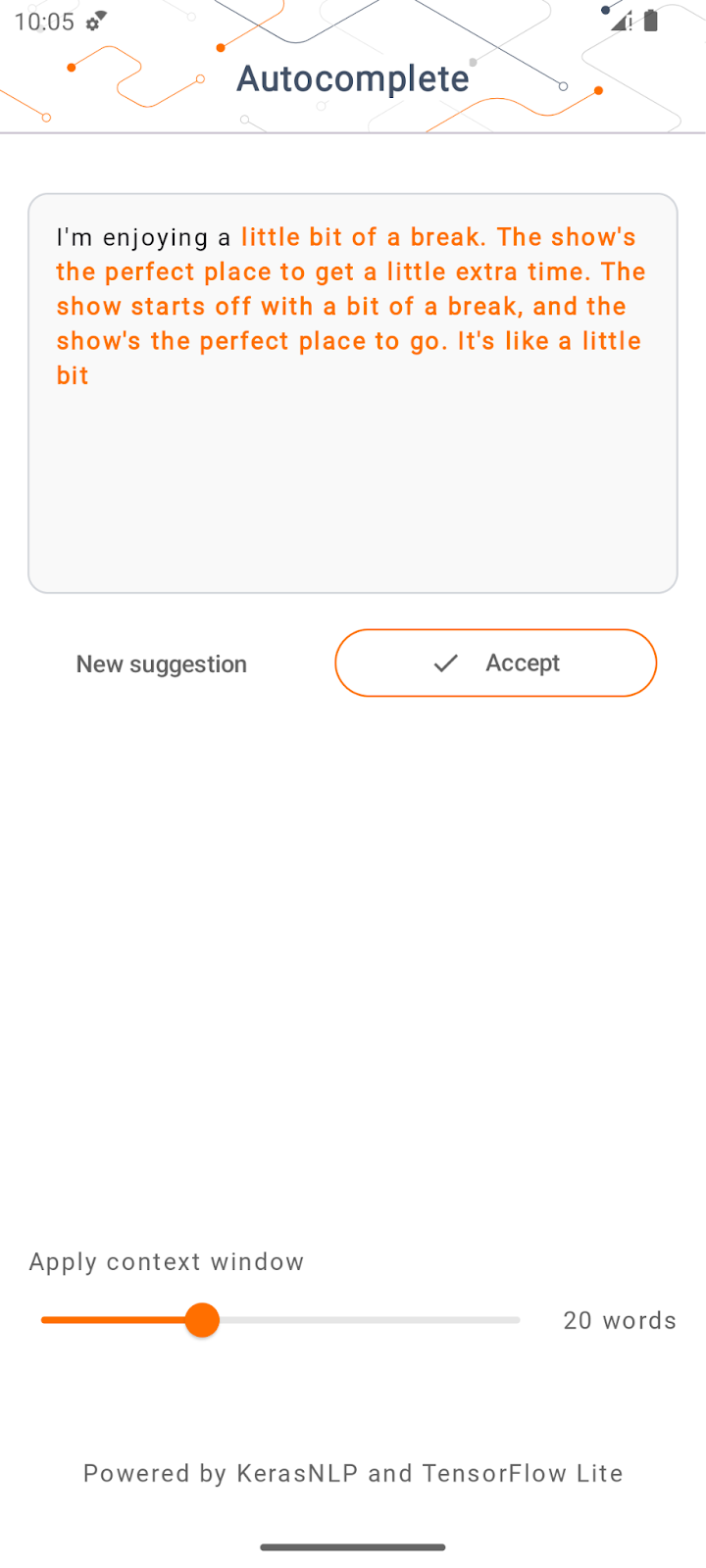 צילום מסך של האפליקציה המוגמרת