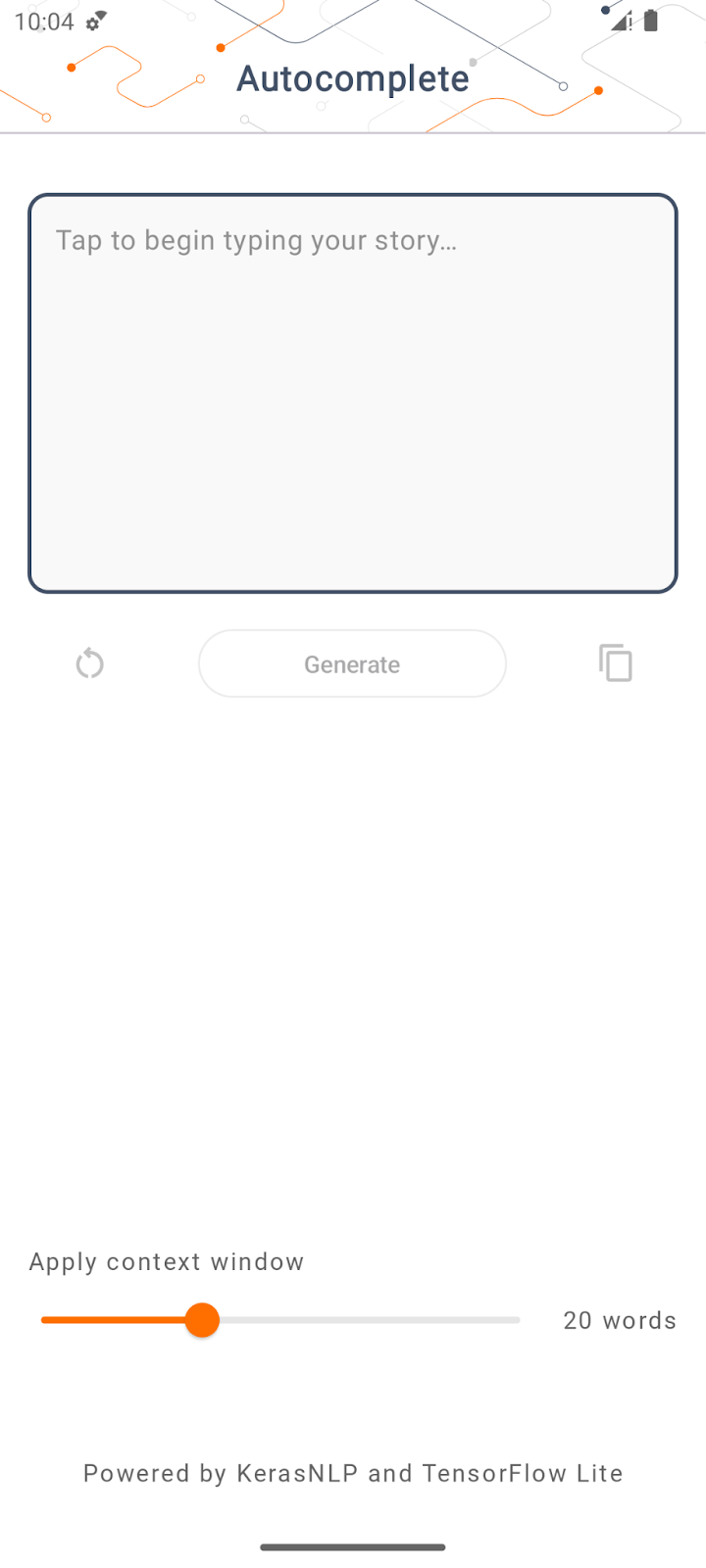 screenshot per l&#39;app di base 