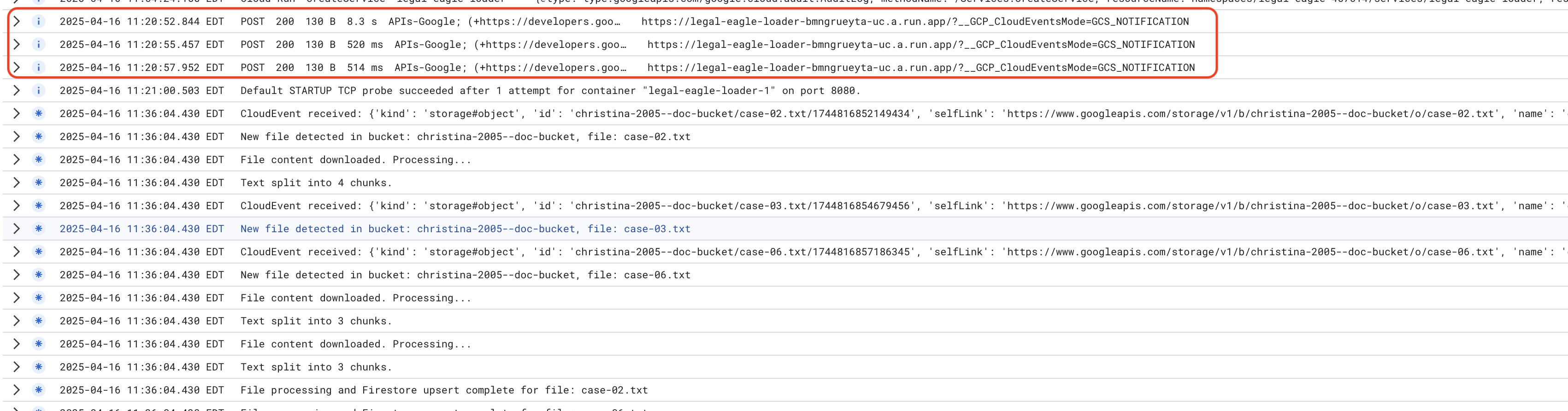 Function logs
