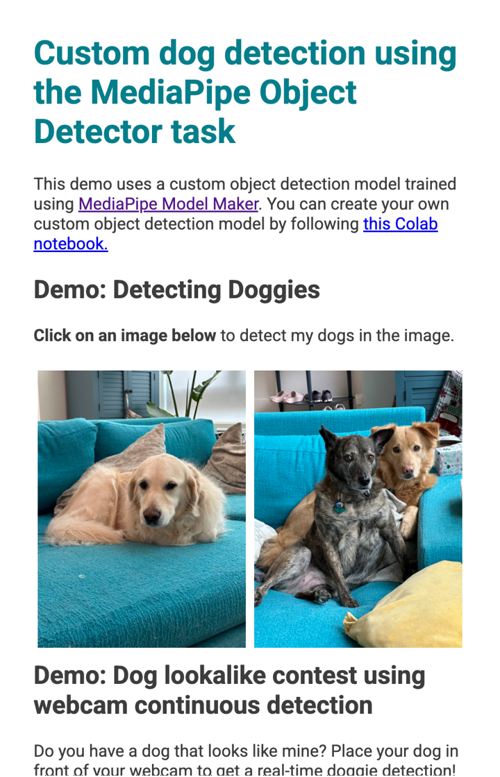 Create A Custom Object Detection Web App With MediaPipe | Google Codelabs