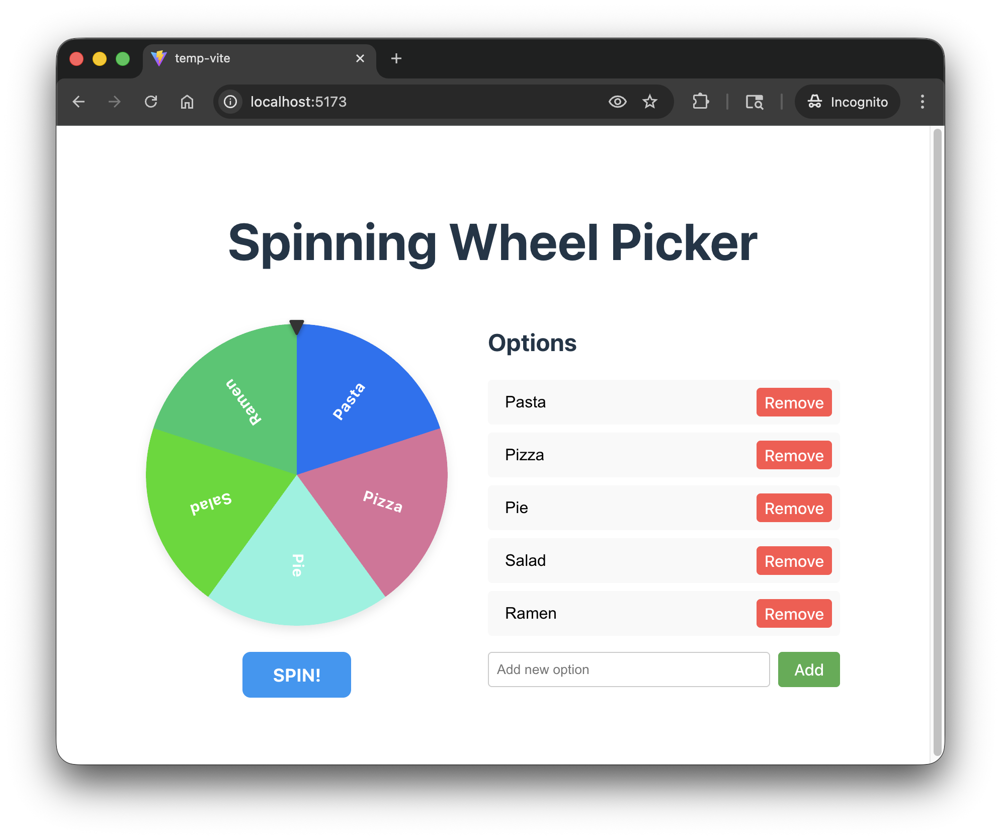 Picker Wheel 應用程式