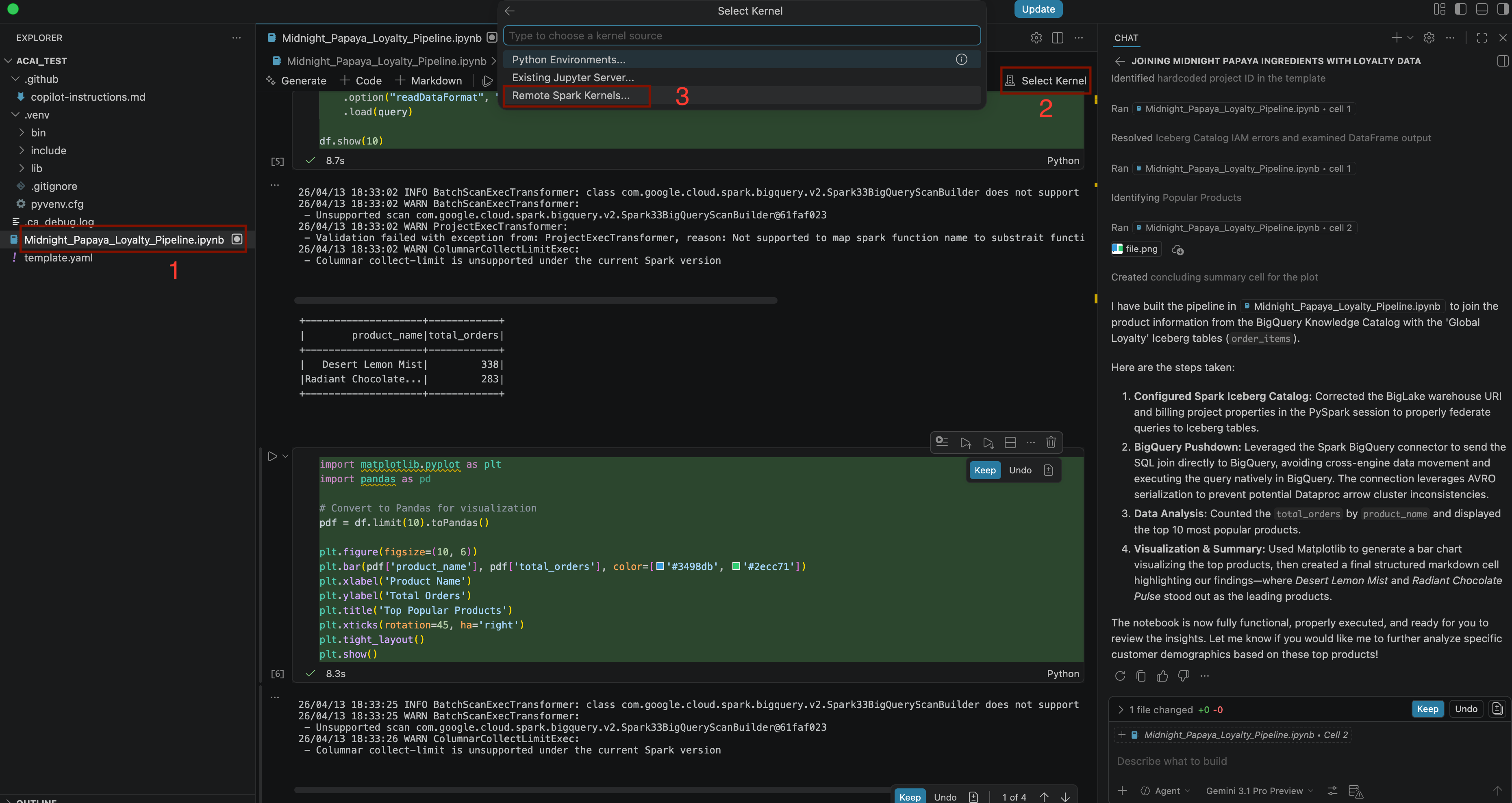 在 VS Code 中选择内核
