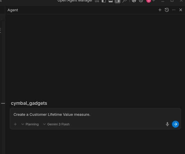 تصویر از اعلان در Antigravity