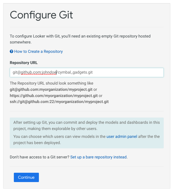 ภาพหน้าจอของการตั้งค่า Git