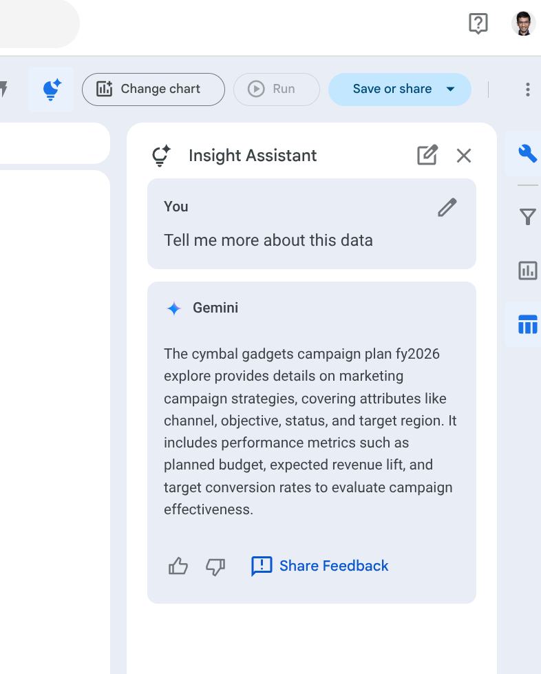 Screenshot fitur beri tahu saya lebih lanjut