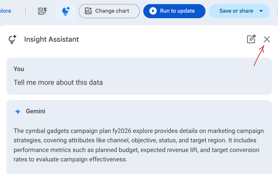 Screenshot della chiusura