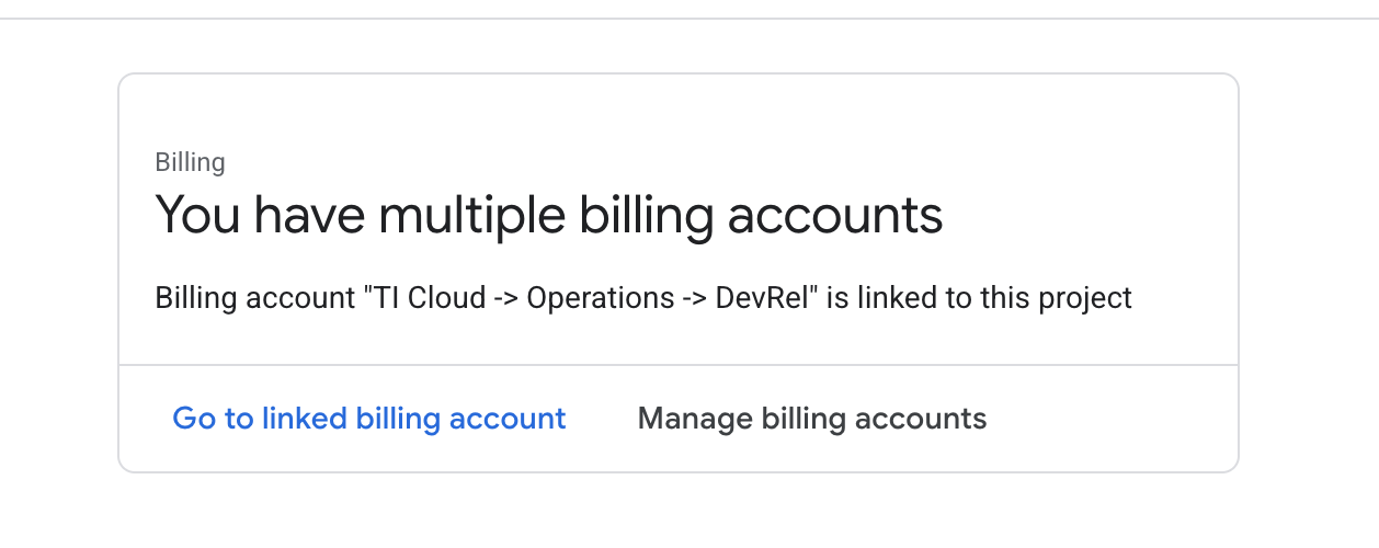Link the billing account to gcp account
