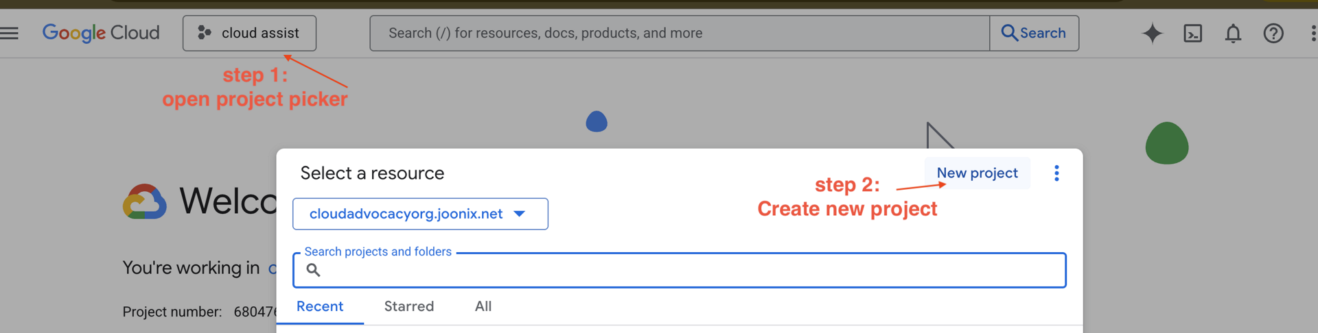 create a new gcp account