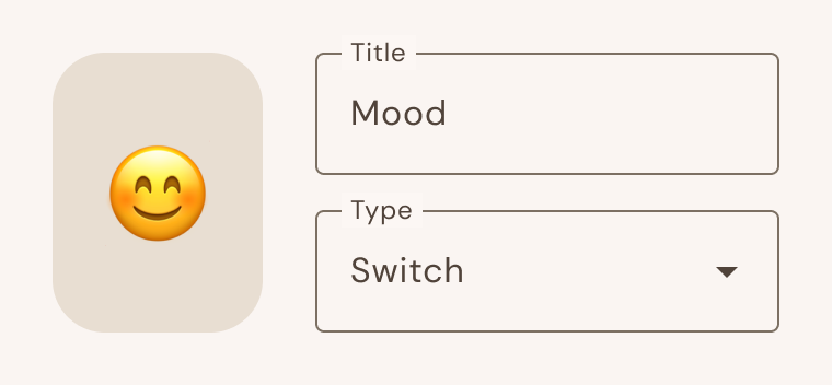 Conception du composant des paramètres "Switch" (Bouton bascule)