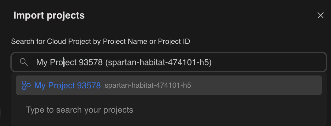 Choose the new project1
