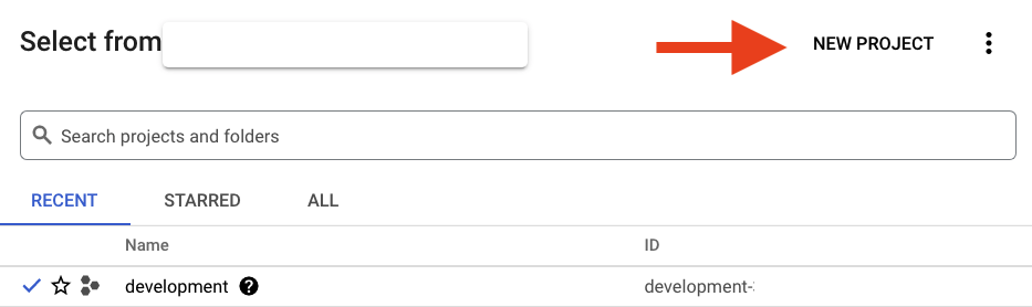 Nouveau projet