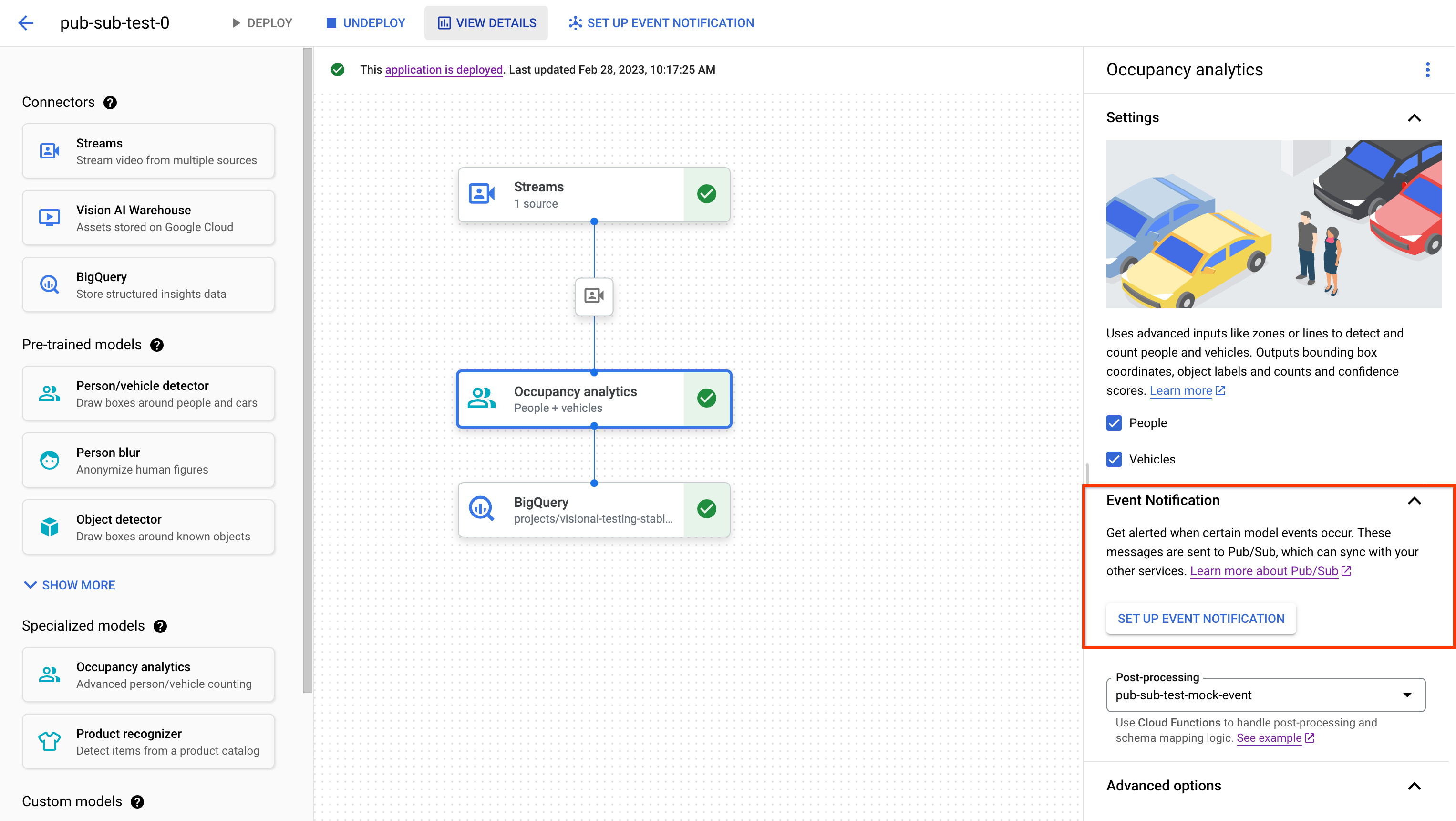 Échec du chargement de l&#39;exemple de notification d&#39;événement