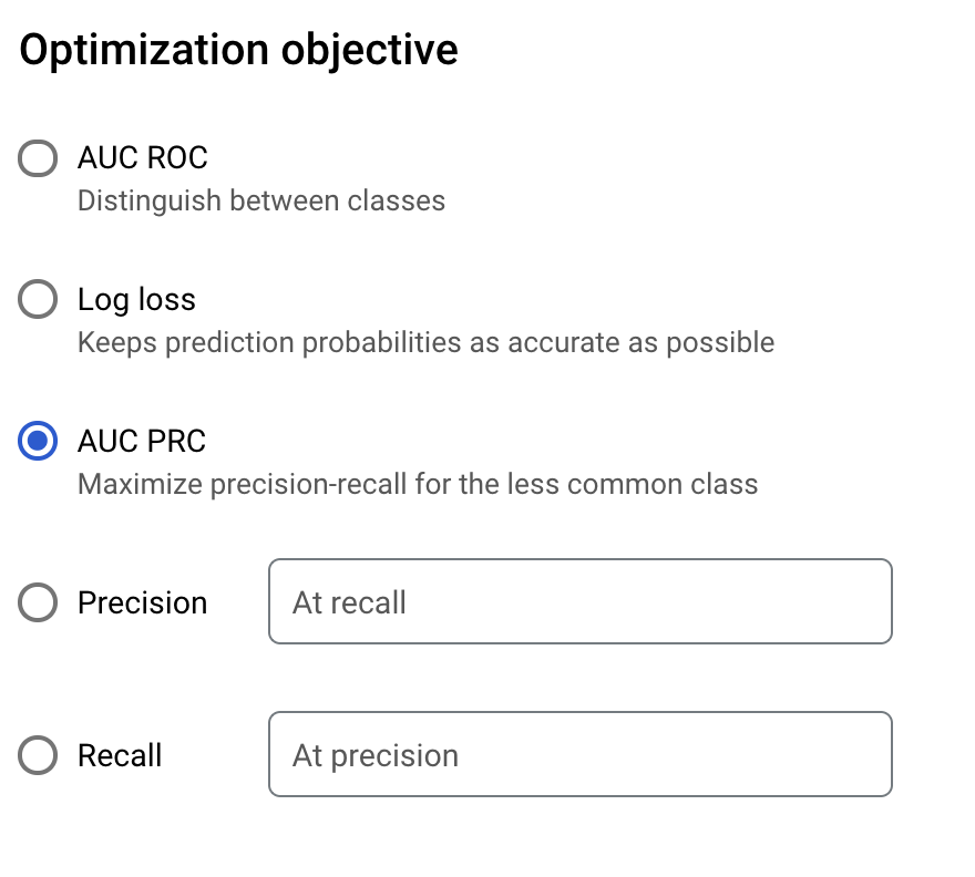 Advanced training options