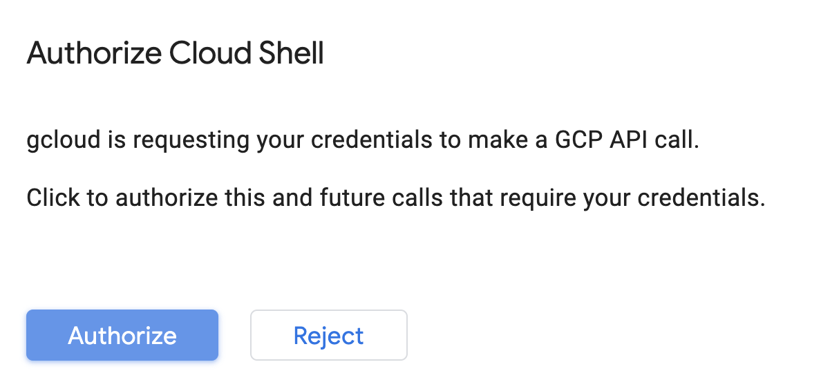 Cho phép Cloud shell