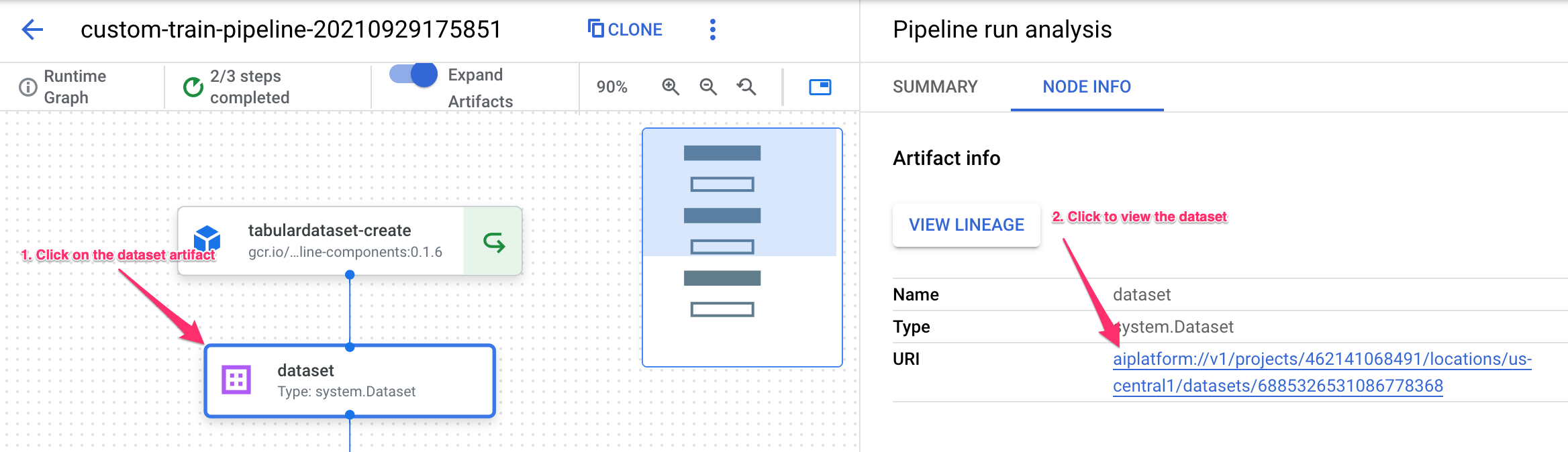 Link zum Dataset aus der Pipeline